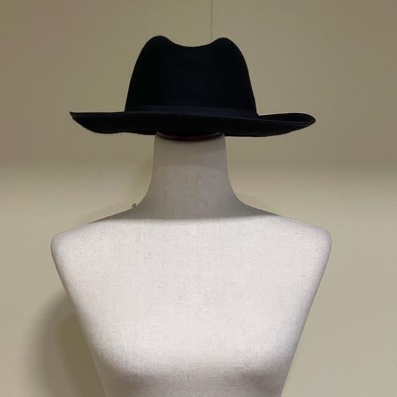 Vintage Elizabeth And James Wool Fedora Hat Women’s Black Retro Classic One Size - Picture 3 of 8